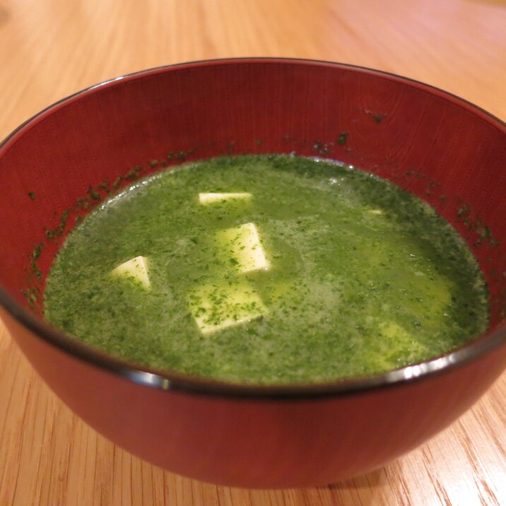 夏バテ防止!モロヘイヤと豆腐のとろとろスープ